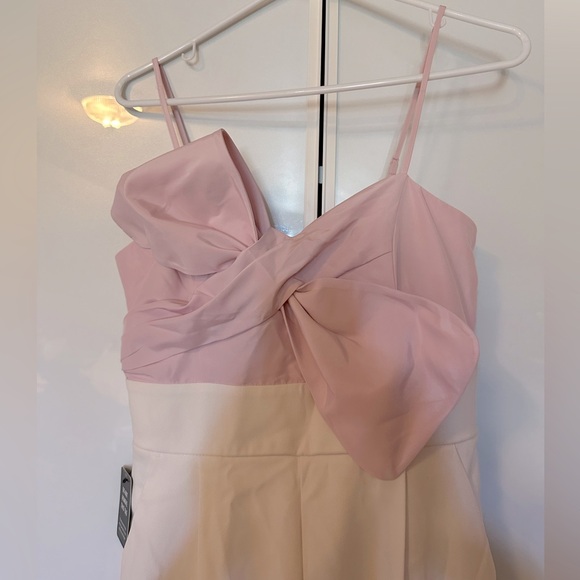 Express Statement Bow Pink Jumpsuit/Pantsuit - Picture 4 of 8